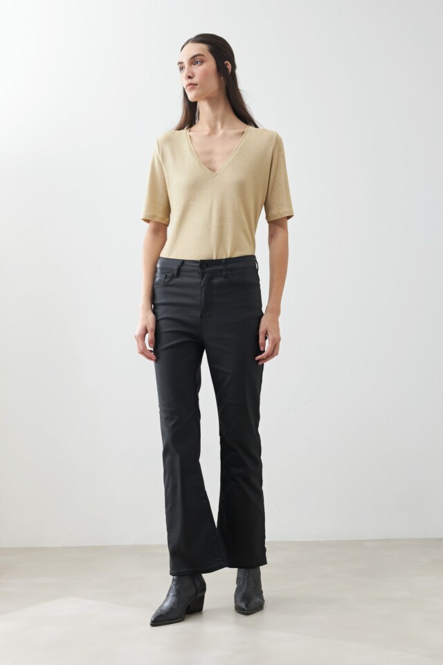 Jean cropped Turner negro
