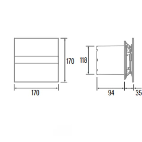 Extractor de baño E-120 G Std Black (120mm) Extractor De Baño E-120 G Std Black (120mm)
