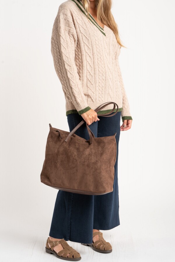 Sweater Lana Escote V Nacar