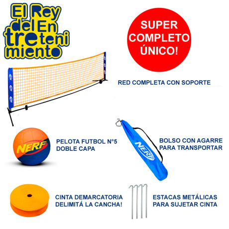 Set Nerf Red Fútbol Tenis Playa+ Pelota+ Bolso + Acc Set Nerf Red Fútbol Tenis Playa+ Pelota+ Bolso + Acc