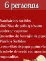 Lunch 6 personas Lunch 6 personas