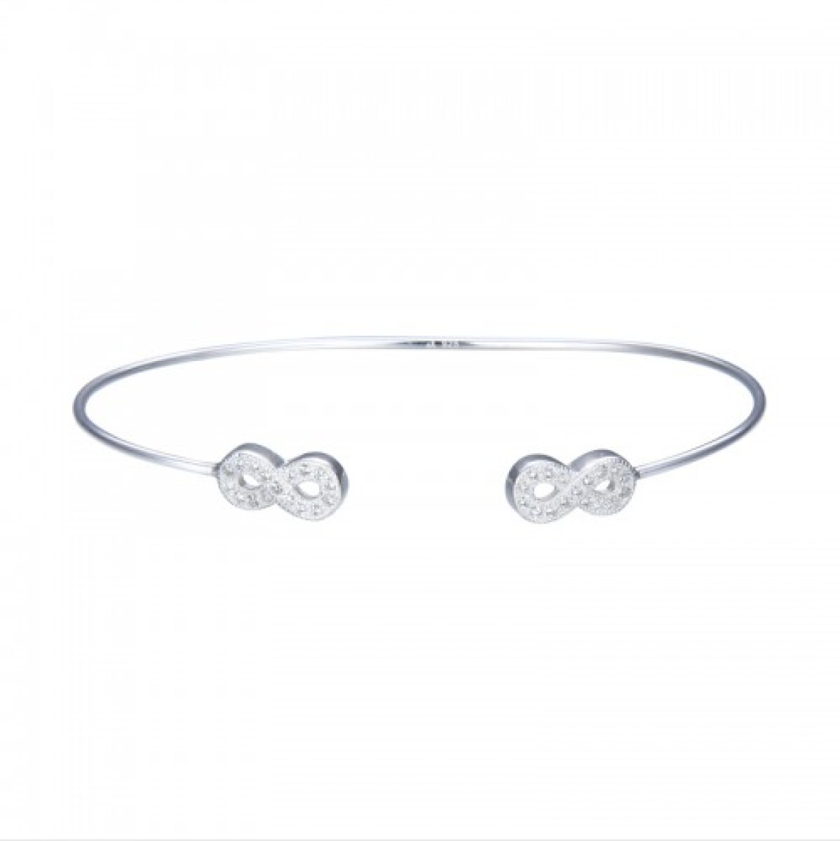 Esclava de plata 925 con circonias, INFINITO. 