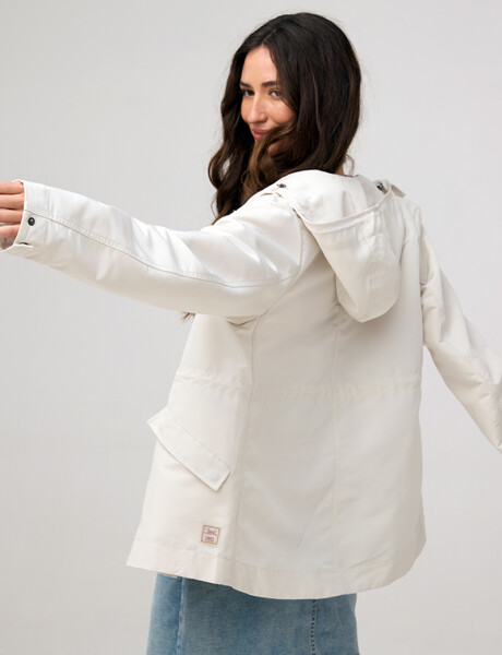 CAMPERA CON CAPUCHA Crudo