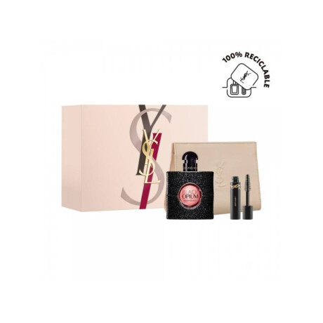 Cofre Fragancia Femenina YSL Black Opium 50 ml + Mascara de pestaña Y Estuche