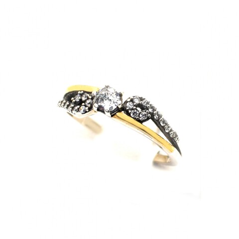 Anillo en Oro y Plata 925 con Zirconias Anillo en Oro y Plata 925 con Zirconias