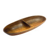 Copetinero Oval de Madera de Acacia 2 Divisiones 32x12x4cm Copetinero Oval de Madera de Acacia 2 Divisiones 32x12x4cm