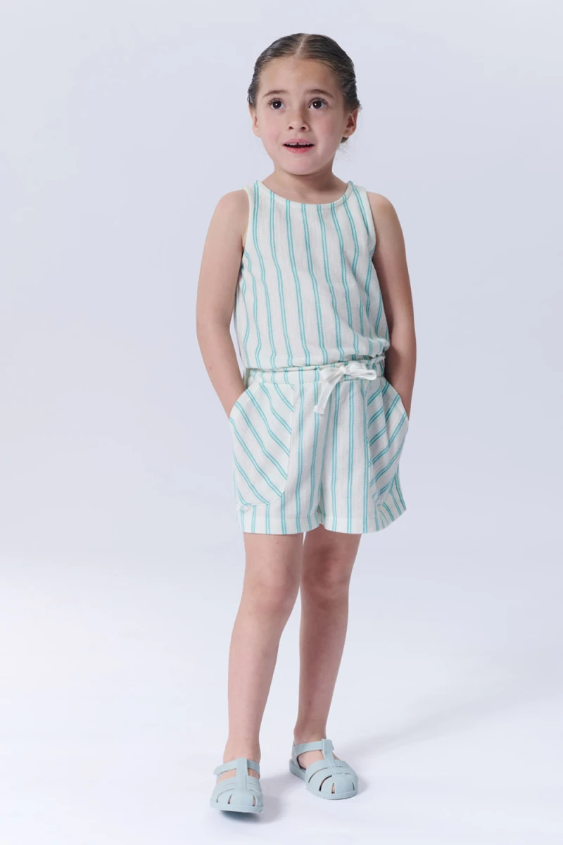 Short rayas Verde