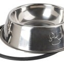 PLATO PARA MASCOTA HUELLAS PLATA