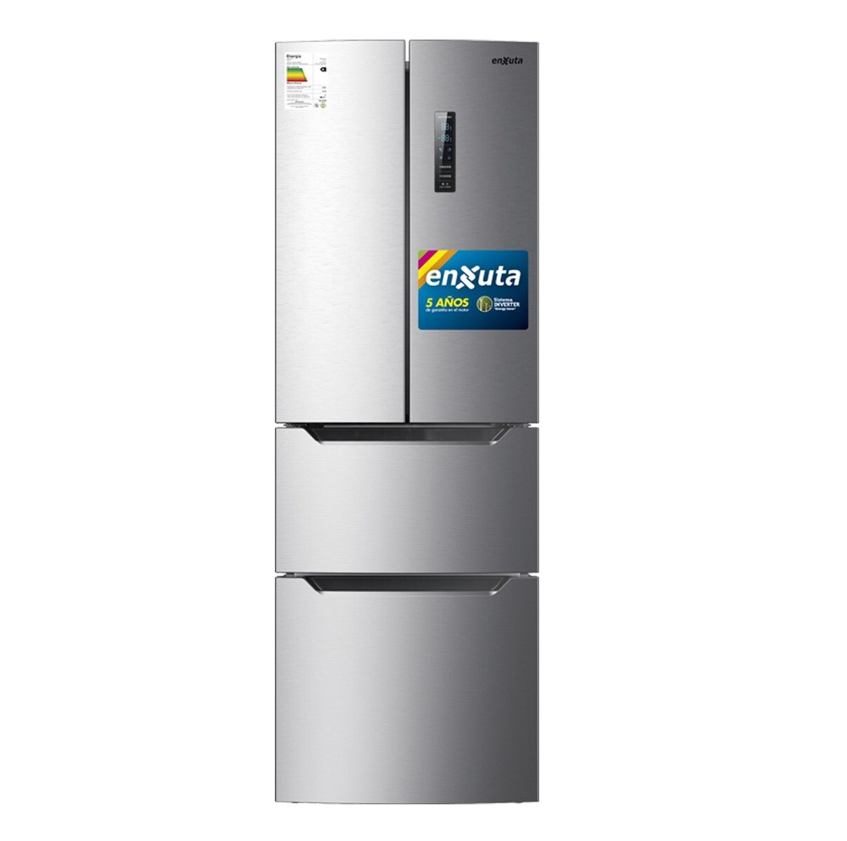Heladera Inverter Auto Defrost Enxuta Renxfd22300i Bde Color Acero Inoxidable 
