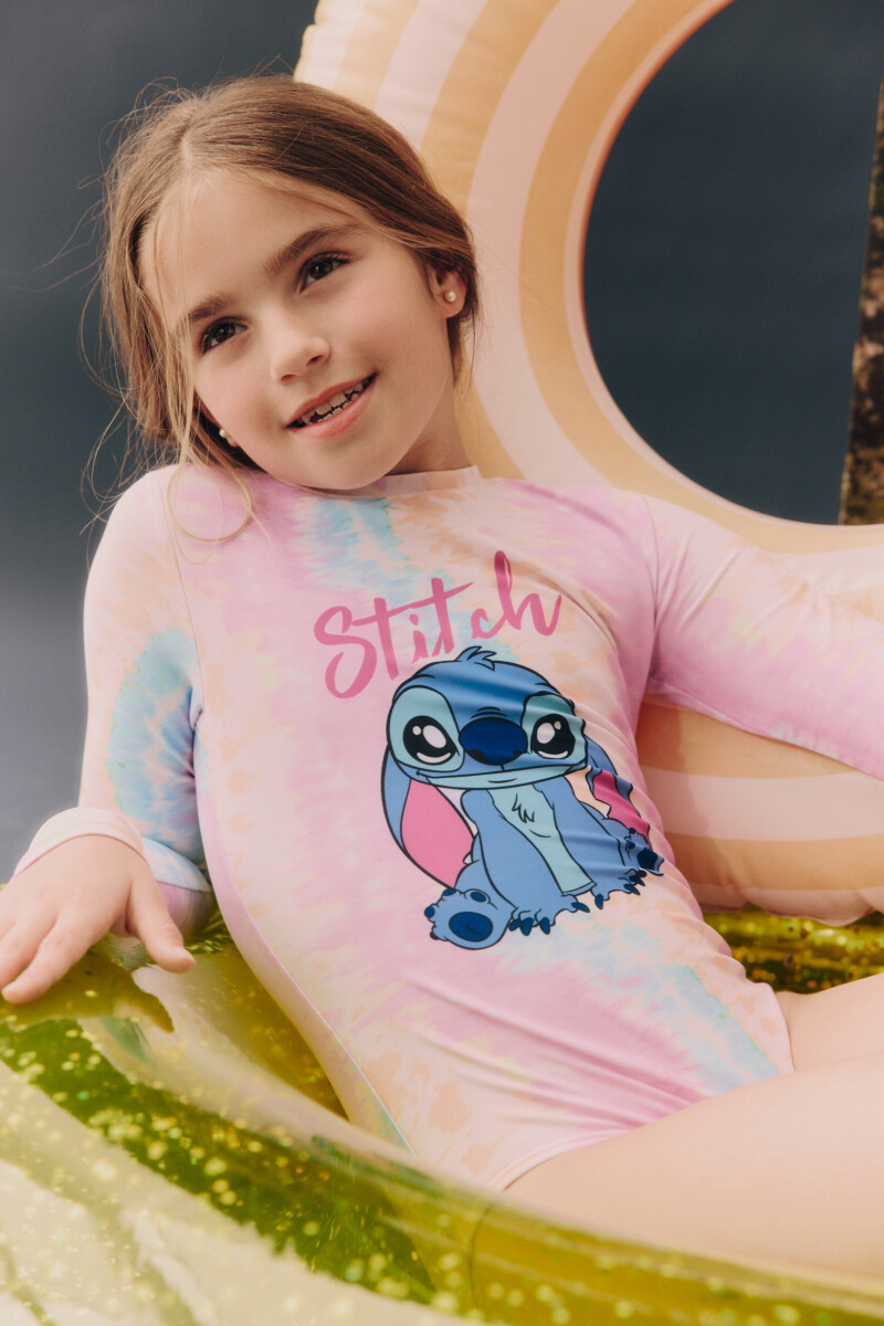 MALLA MANGA LARGA STITCH CUTE RAINBOW
