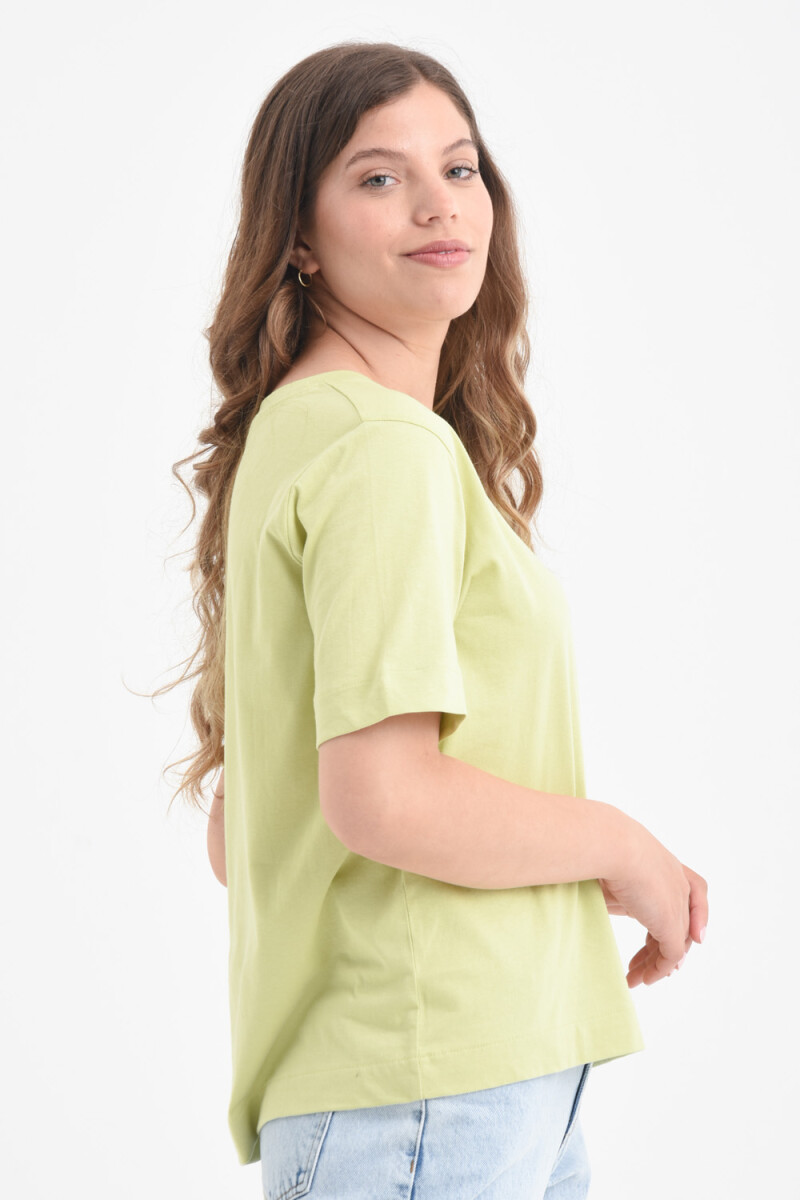 Camiseta manga corta algodón orgánico Pistacho