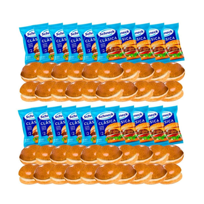 Pack Combo Hamburguesas Schneck + Panes 40 + 40 ud.