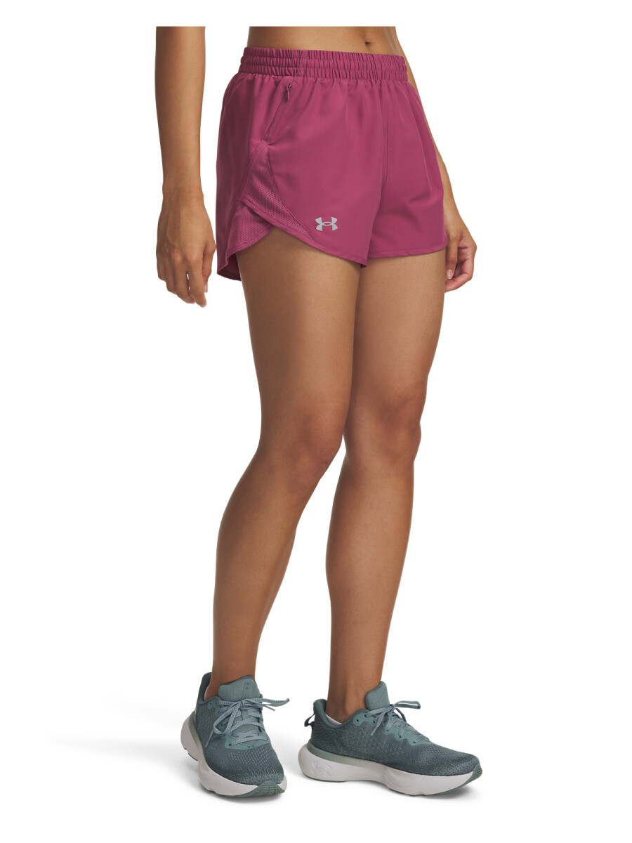 Short Under Armour Fly de Mujer - 1382438-659 - Fucsia 