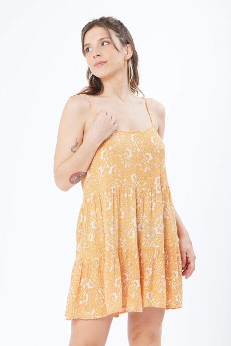 GODA VESTIDO CORTO RUSTY Mostaza