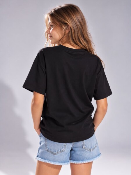 T-SHIRT N.SAILS 3446 M.C NIÑA NEGRO