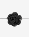 Gomitas Elásticas Flores Gomita Elástica Con Flor Textil - Negro