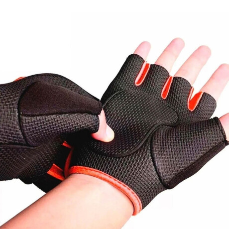 Guantes De Neopreno Mancuerna Barra Pesas Gym Fitness Rojo