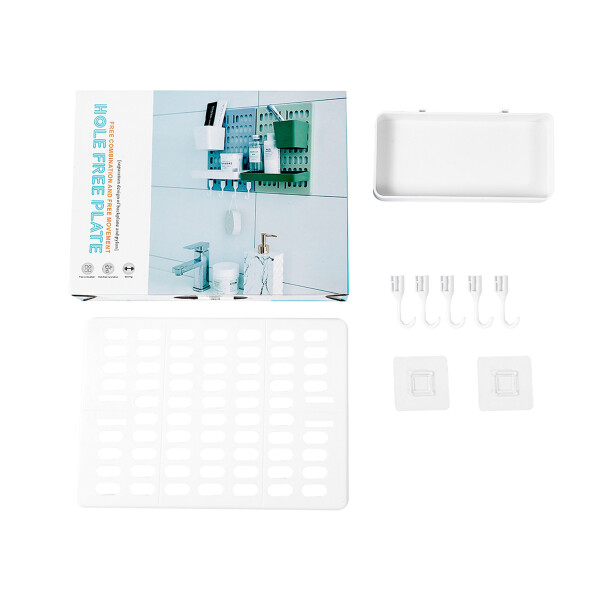 Panel Tablero Organizador Ranurado de Pared Cocina Baño Color Blanco