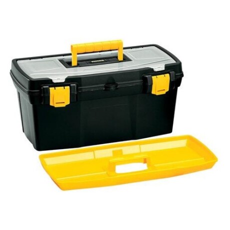 Caja de herramientas Rimax 19" con bandeja Negroamarillo