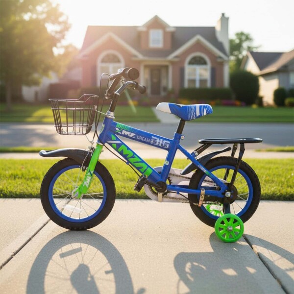 Bicicleta Infantil XMZ Rodado12 Canasto Parrilla Guardabarro Azul 1