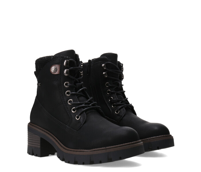 Botas de Mujer Miss Carol LAURION acordonada con Taco Negro