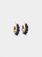 Aros Con Piedras azul