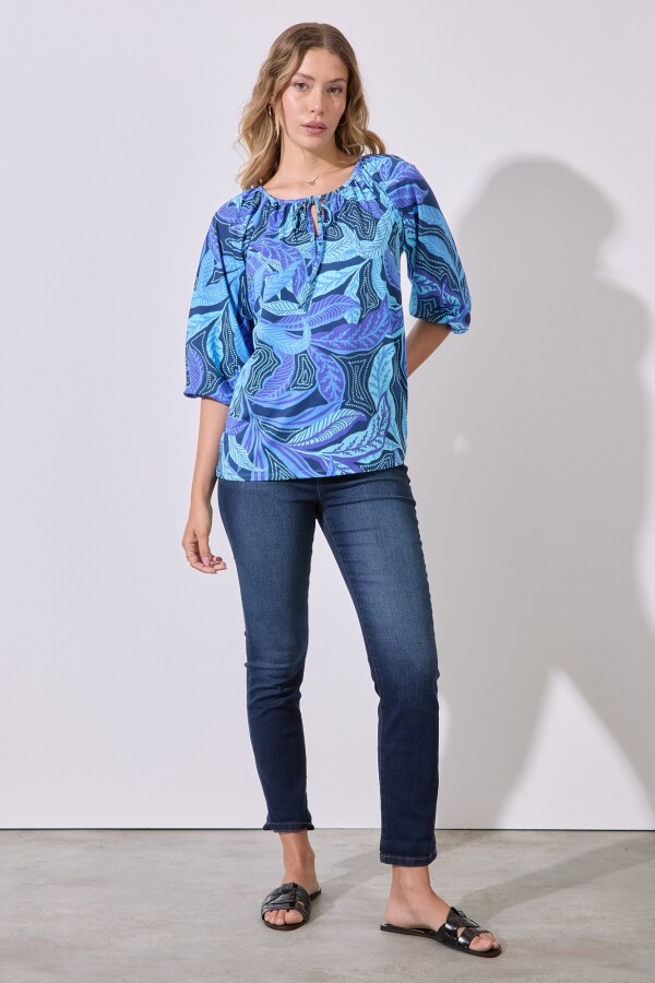 Blusa Printed AZUL/MULTI