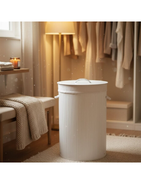 CESTO PLEGABLE RED D40X60CM C/TAPA,FUNDA BAMBÚ BCO CESTO PLEGABLE RED D40X60CM C/TAPA,FUNDA BAMBÚ BCO