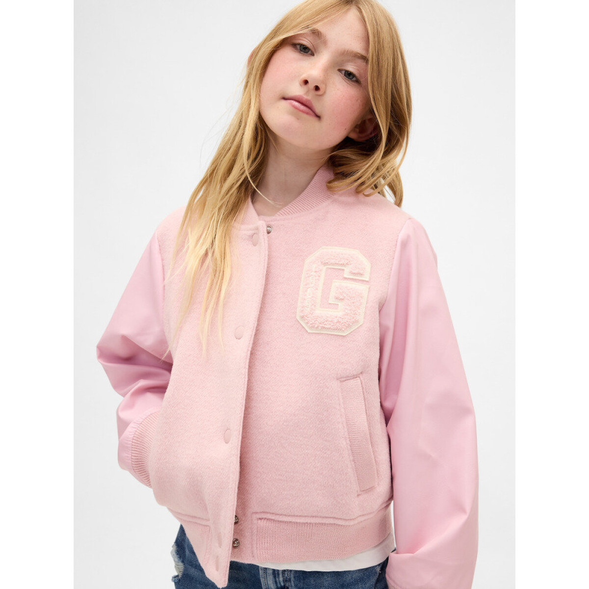 WOOL BOMBER - PURE PINK 