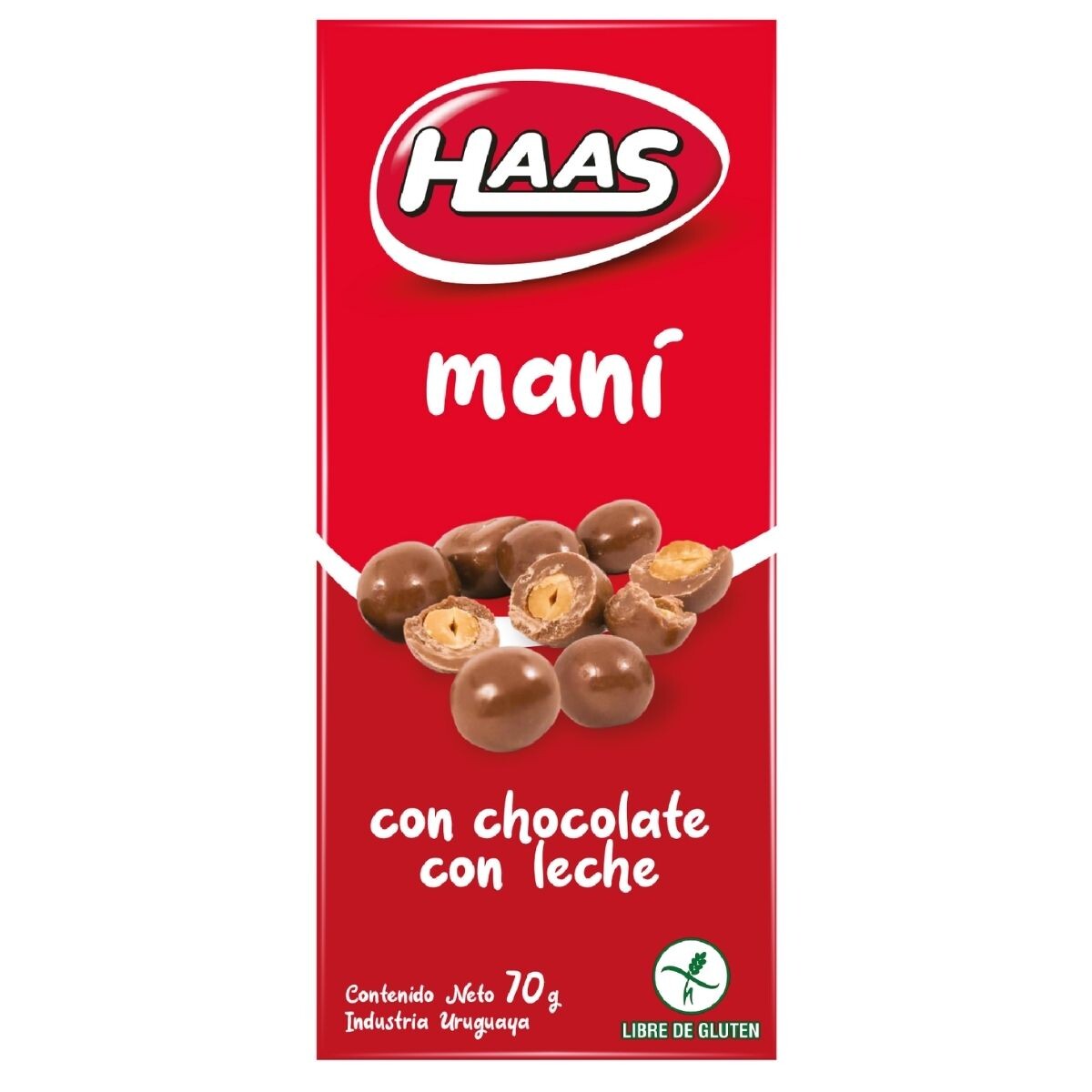Mani Con Chocolate Haas Con Leche 70 GR 