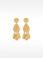 Pendientes Largos Maxi De Brass dorado