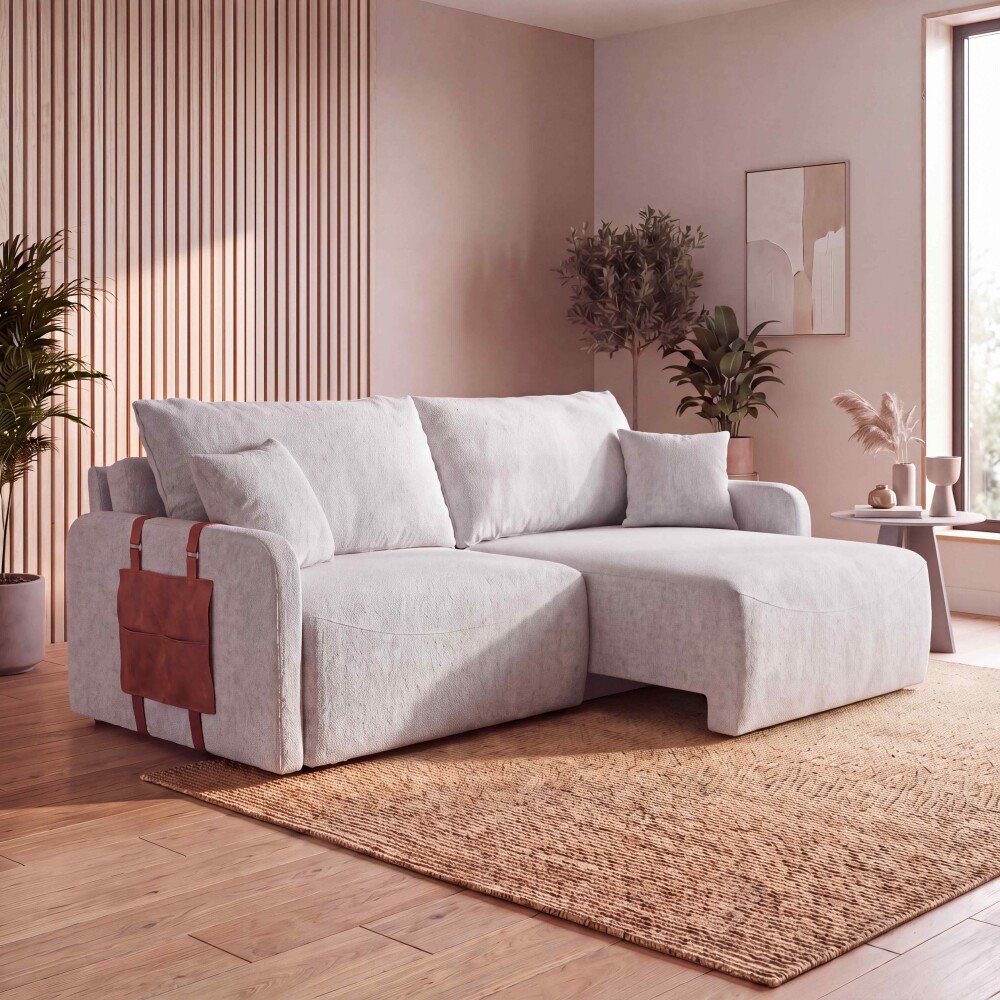 SILLÓN SOFÁ LIVING 2 CUERPOS RETRACTIL AJUSTABLE EXTENSIBLE GRIS