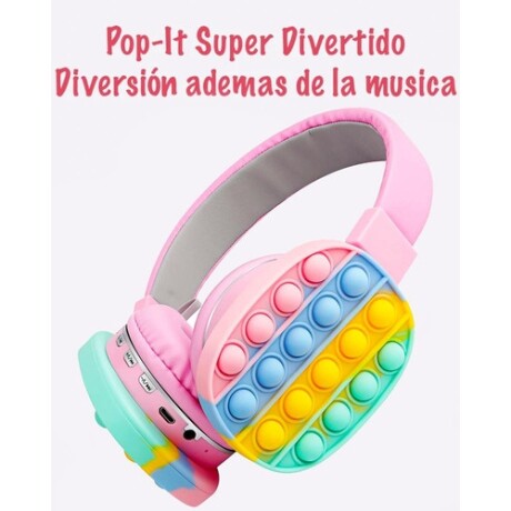 Auriculares Bluetooth con Pop It entrada Micro SD FM Jack 3,5mm Azul