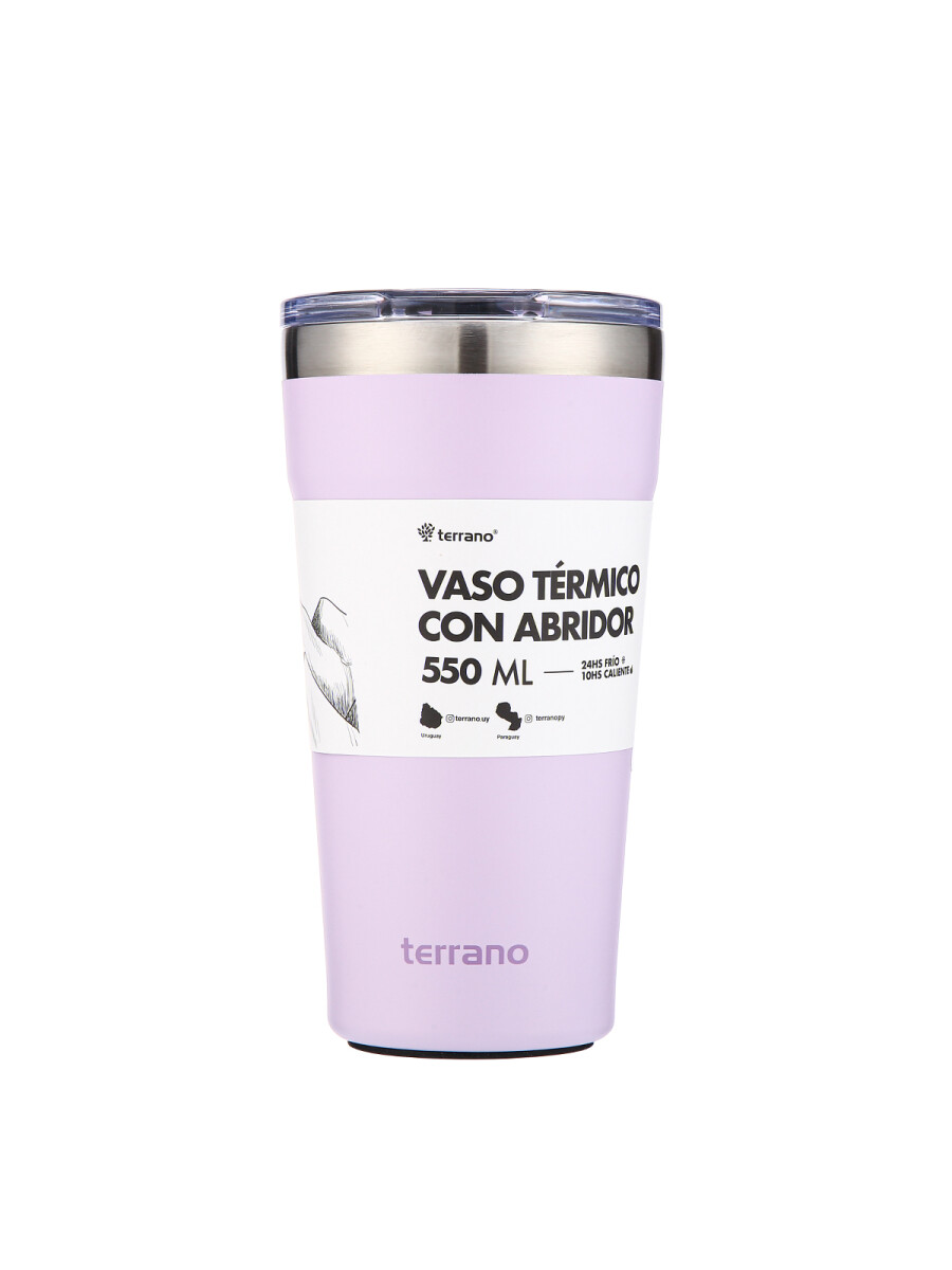 Vaso Acero Inox. 600mL. - Lila 