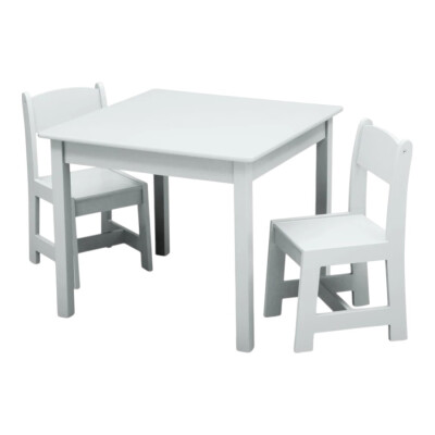 Juego mesa y 2 sillas infantil blanco Juego mesa y 2 sillas infantil blanco