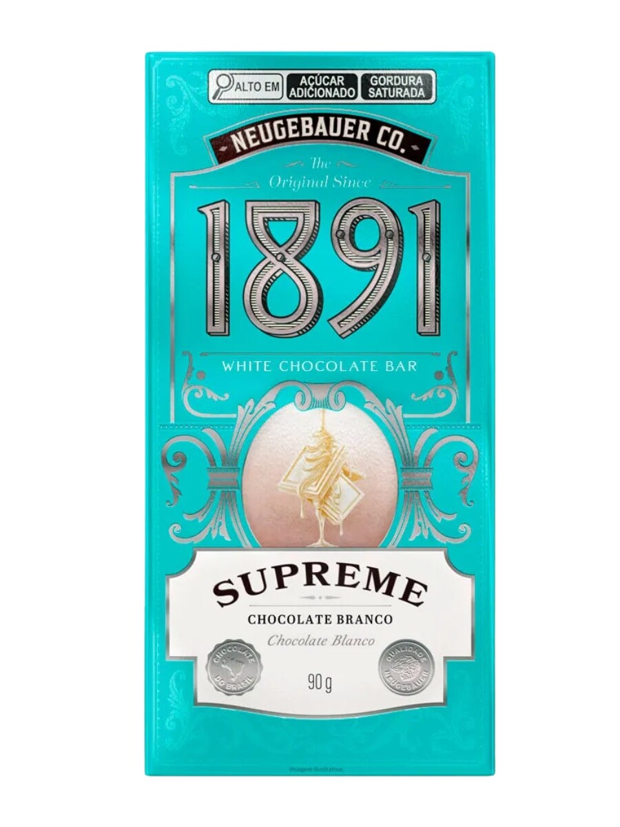Tableta de chocolate blanco 1891 Neugebauer 90g 