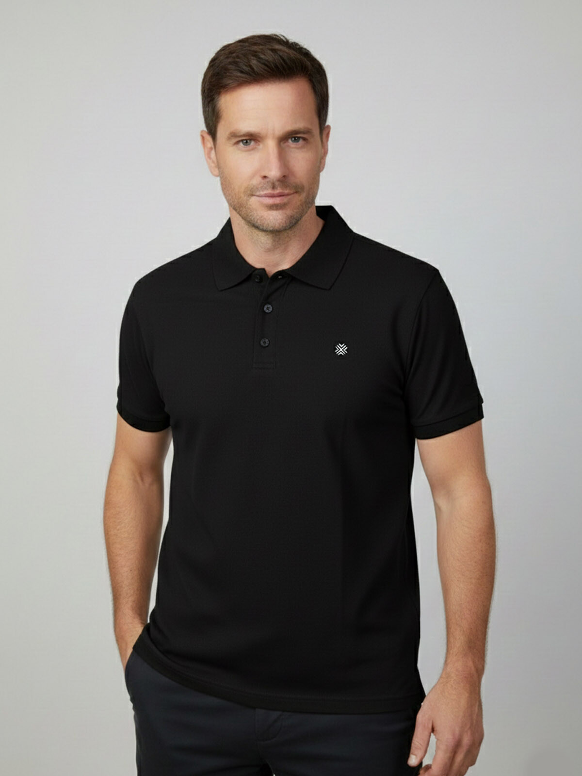 REMERA POLO CLIFTON NEGRO