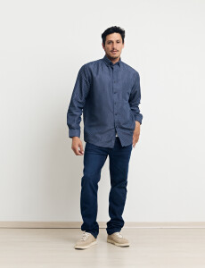 012669 CAMISA HARRINGTON LABEL Azul Osc/bla
