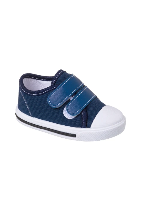 Tenis Con Dos Velcros Azul
