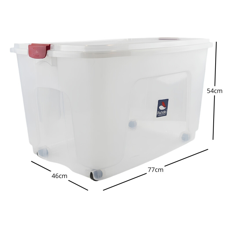 Set x3 Caja organizadora 120lt TRANSPARENTE