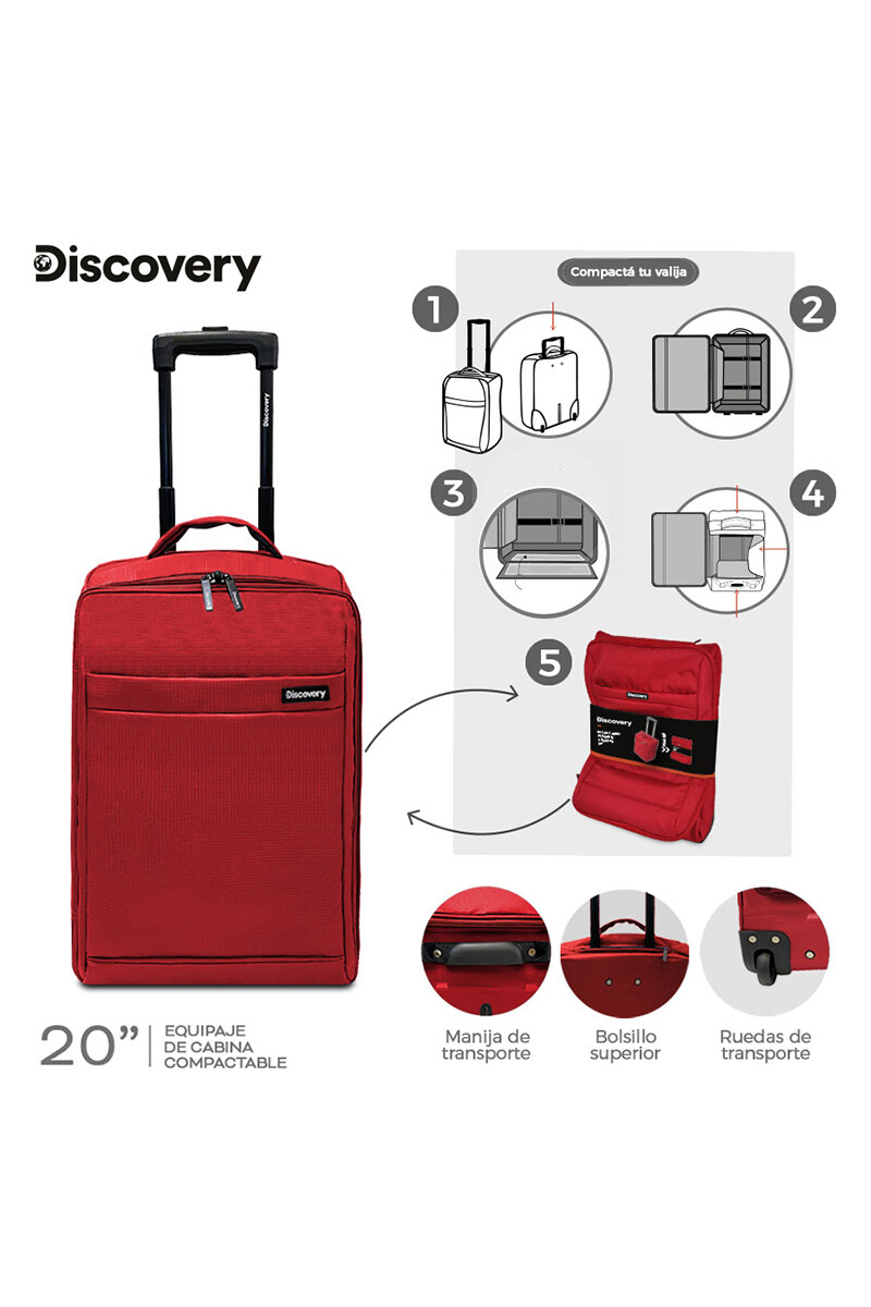 Valijas Plegable Discovery Rojo