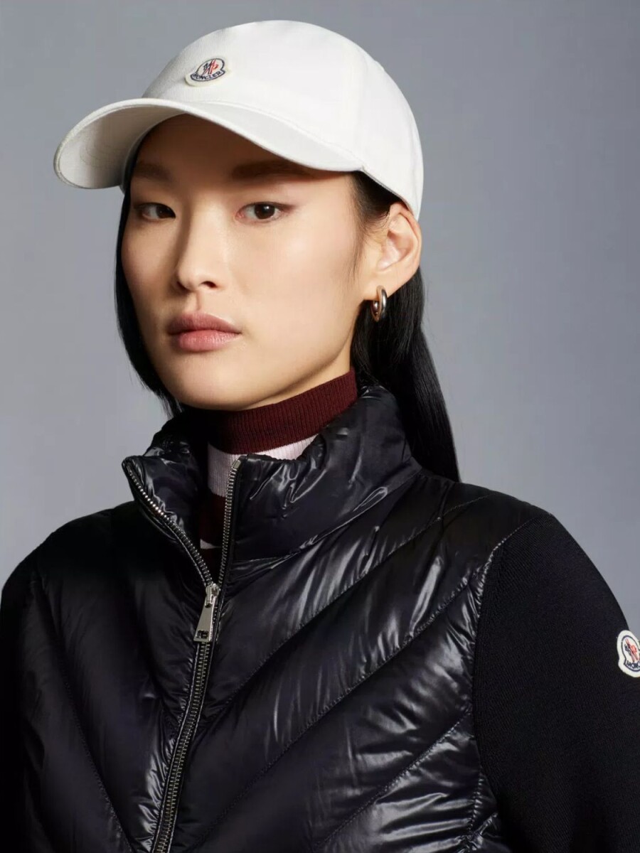 Moncler -Gorro con visera de algodón - Blanco 