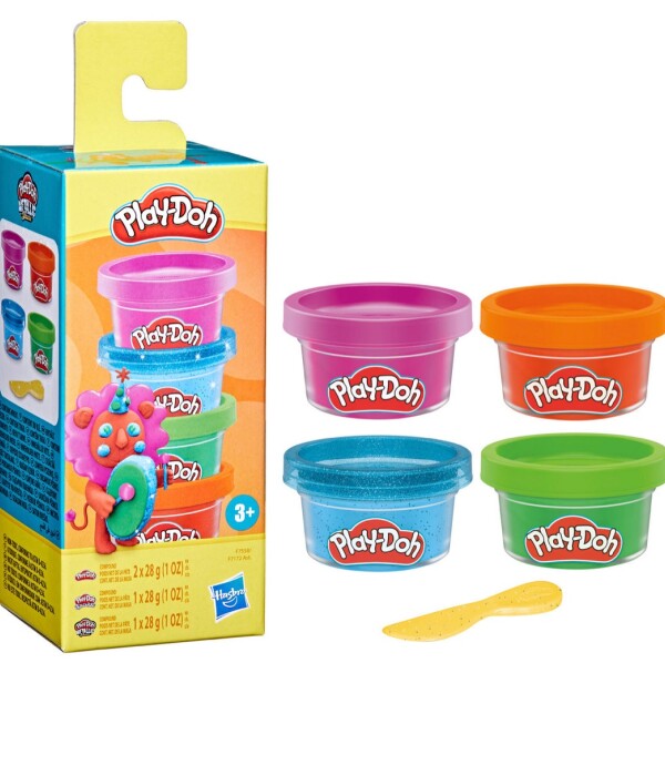 Play-Doh Pack de 4 mini latas de 28 gr surtidas Único