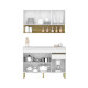 Juego de 2 Modulos De Cocina 120 cm Color Blanco BLANCO