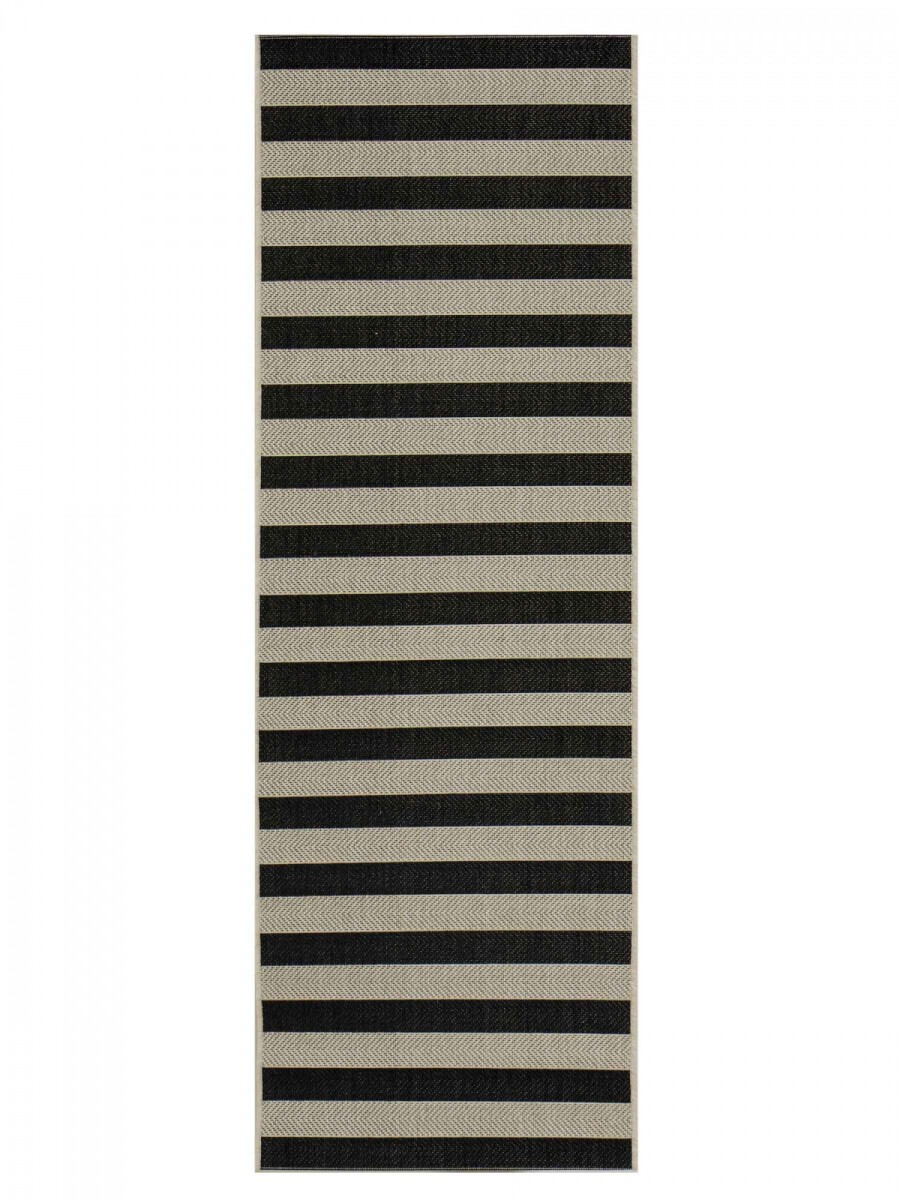 LINEO - ALFOMBRA LINEO LIN/5031/9H01/ 067X200 WOOL/BLACK 