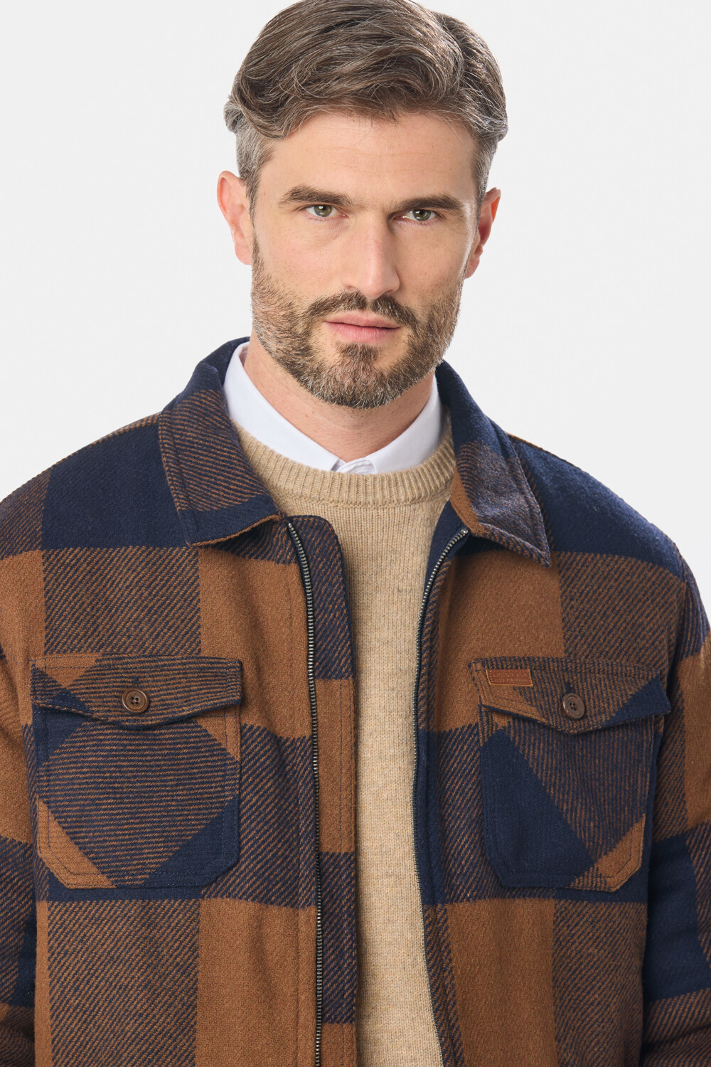 CAMPERA DE ABRIGO DE PAÑO Azul