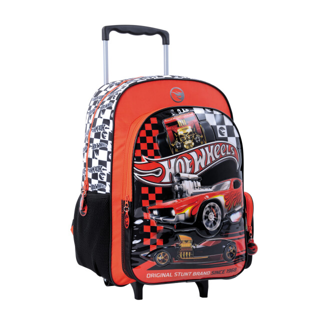 Mochila Hot Wheels Carro Rojo - Negro - Blanco