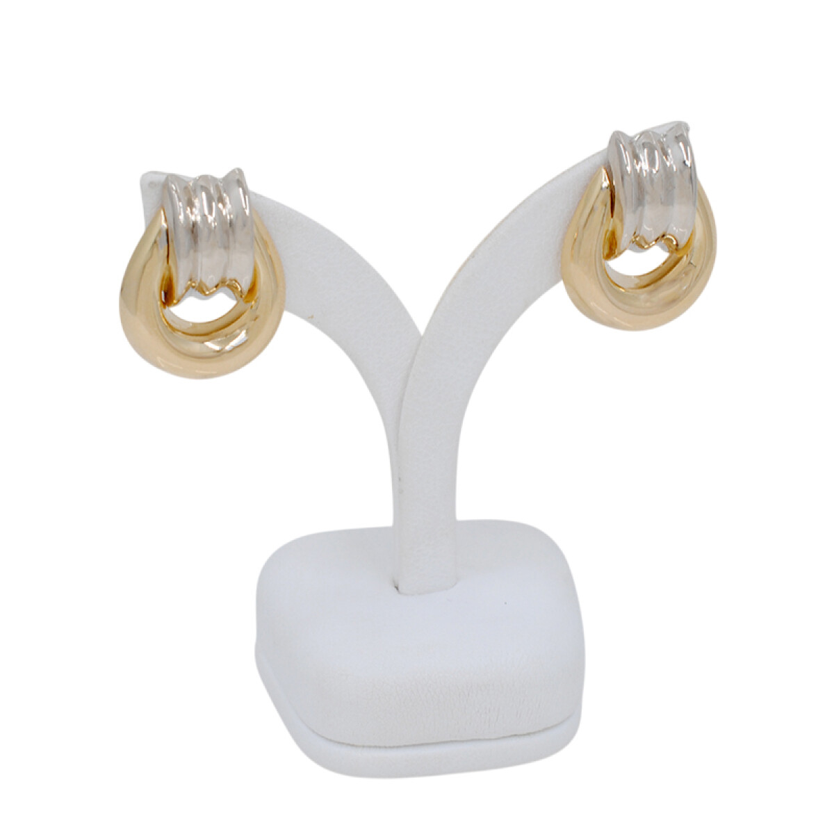Caravanas oro 18k combinadas 