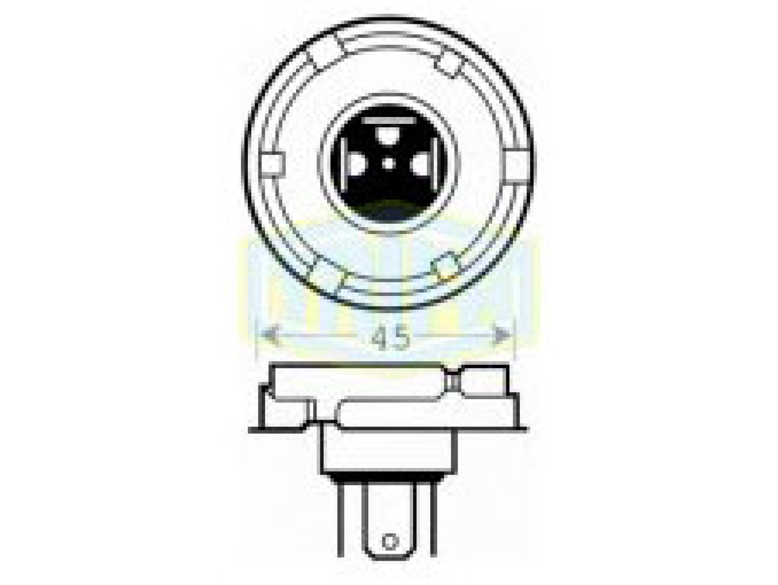 LAMPARA - HALOGENA 12V 100-80W H4 P45 TRIFA 