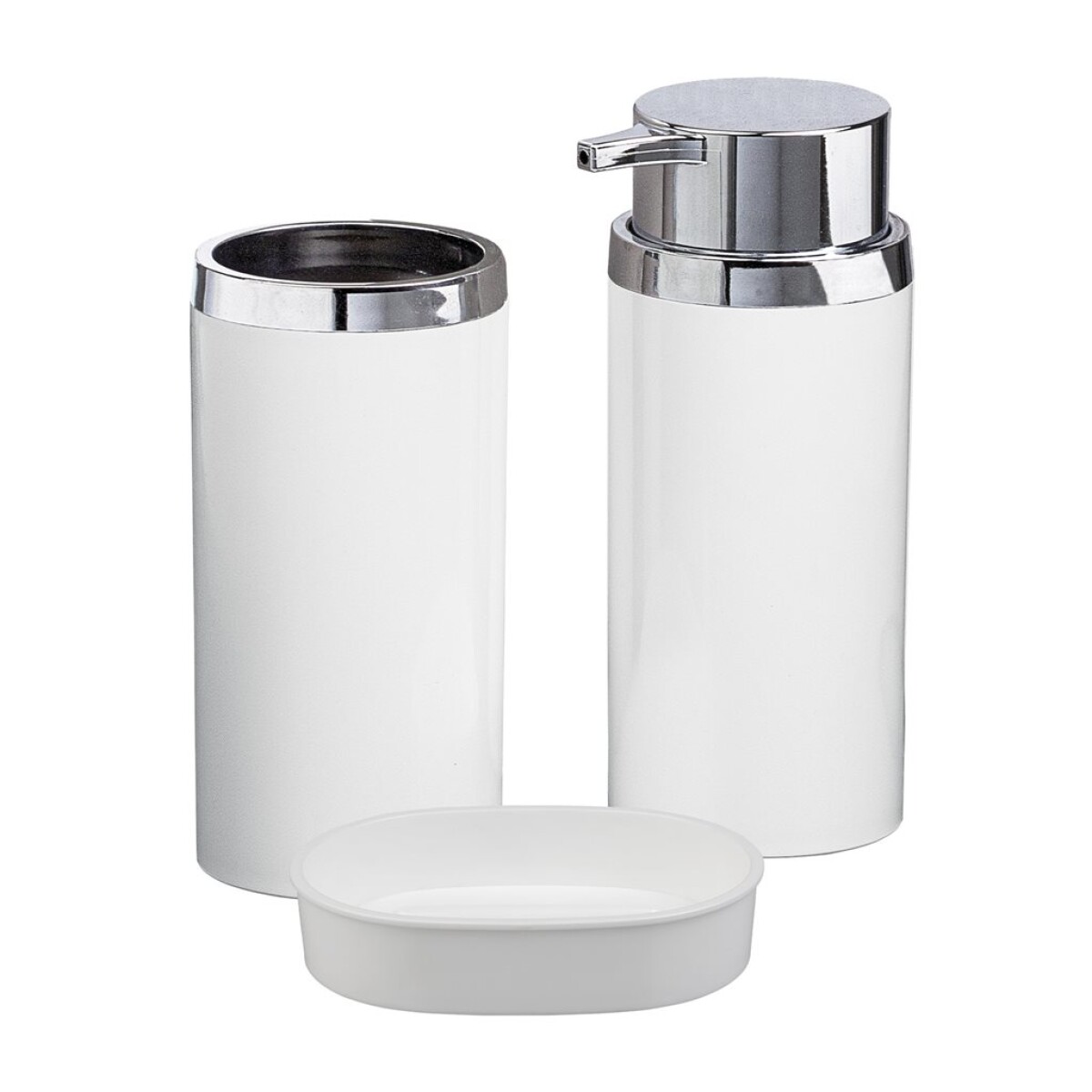 SET 3PCS BAÑO PP BLANCO LISO 